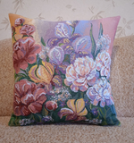 Декоративный гобеленовый чехол Пионы букет 47х47