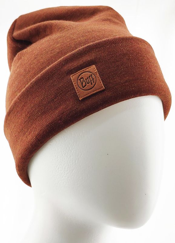 Теплая шерстяная шапка-бини Buff Hat Wool Heavyweight Sienna Фото 1