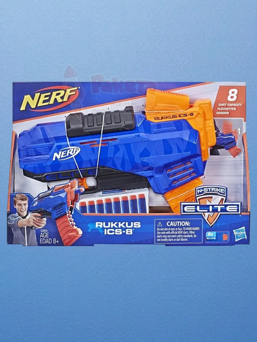 Бластер Нерф Elite N Strike Rukkus ICS 8 E2654