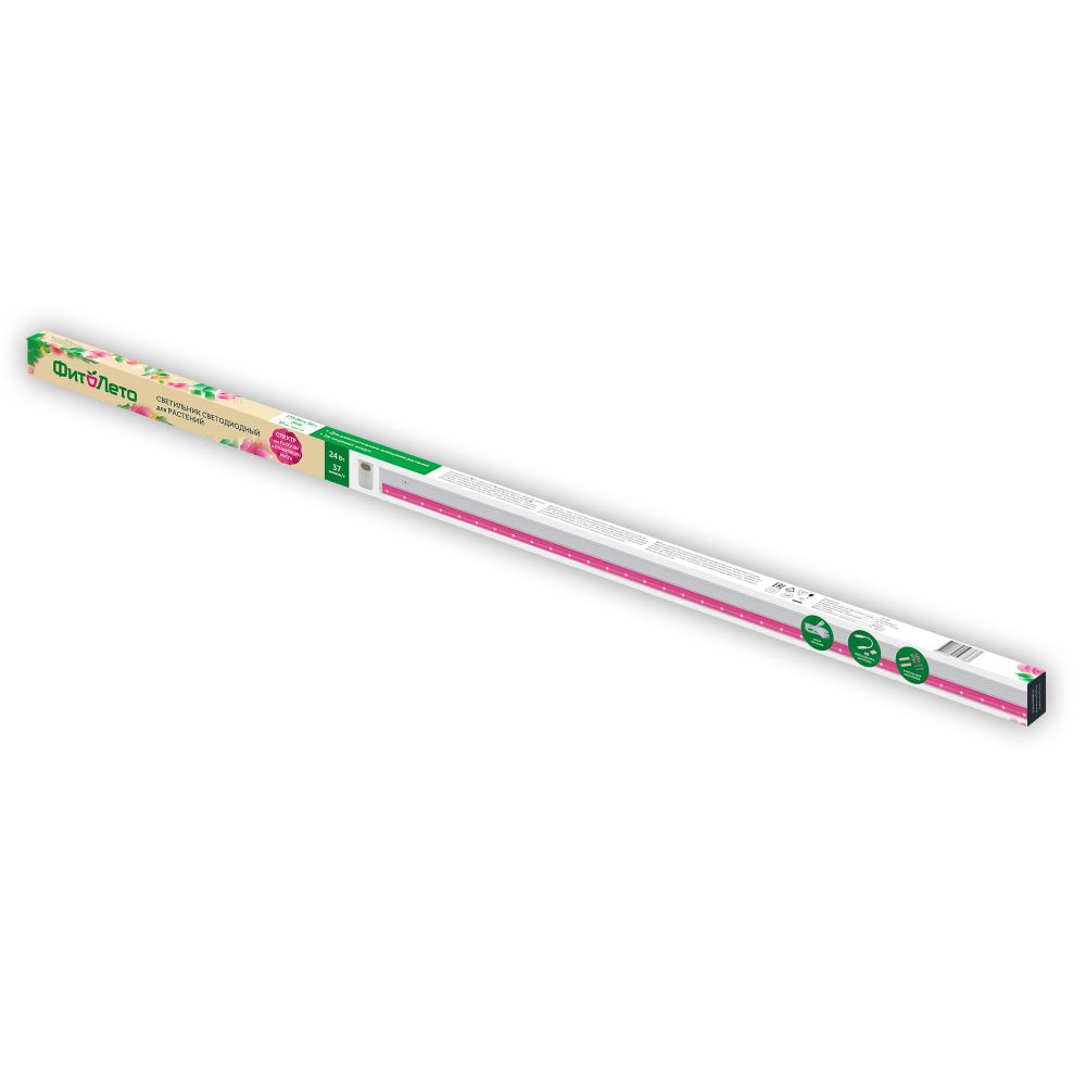 ULI-P57-24W-SPBR IP20 WHITE Светильник для растений светодиодный линейный. 873мм. выкл. на корпусе. Пластик. Спектр для рассады и досвечивания в период роста. TM ФитоЛето