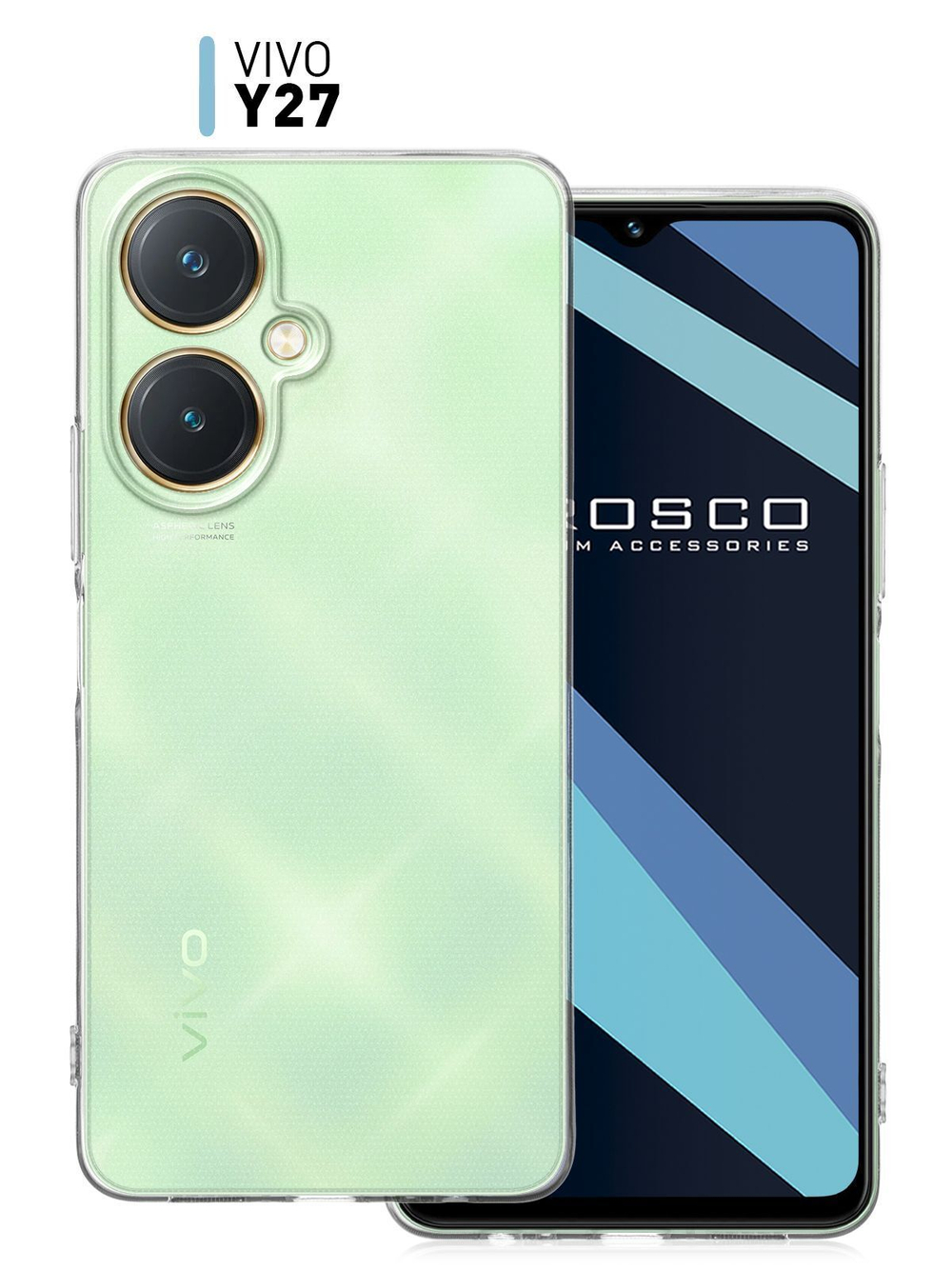 Чехол ROSCO для Vivo Y27 4G (арт.VV-Y27-TPU-01-TRANSPARENT )