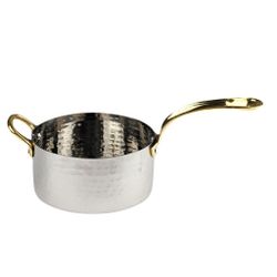 Кастрюля сотейник для подачи 12 см h5,9 см 640 мл   нерж. 2 ручки золото P.L. Proff Cuisine