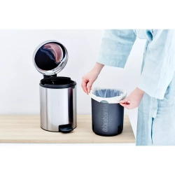 Brabantia - Контейнер для мусора NewIcon 5л, матовая сталь / артикул   112102  / GTIN 8710755112102