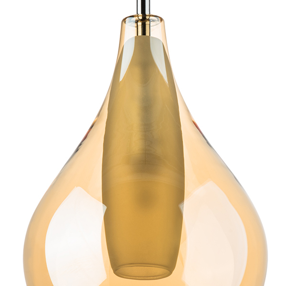 803033 Подвес PENTOLA 1х25W G9 ХРОМ/ЯНТАРЬ