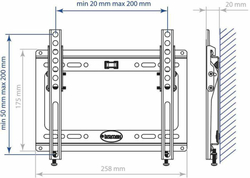 Кронштейн для телевизора Kromax IDEAL-6, 15-47", настенный, наклон (26006)