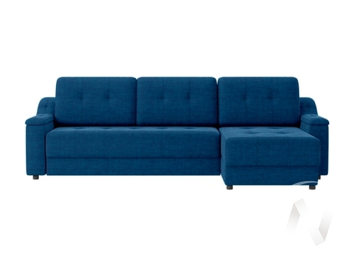 Диван угловой Мальта 3 (ДУ) правый Aqua 23 (синий)