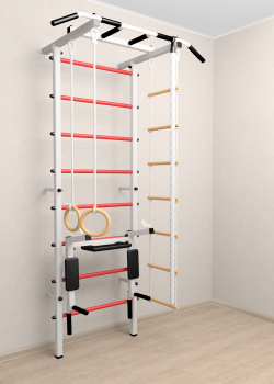 Шведская стенка Sv Pro 803 (Турник Pro/Брусья/стойка/Канат/Kольца/Лестница)