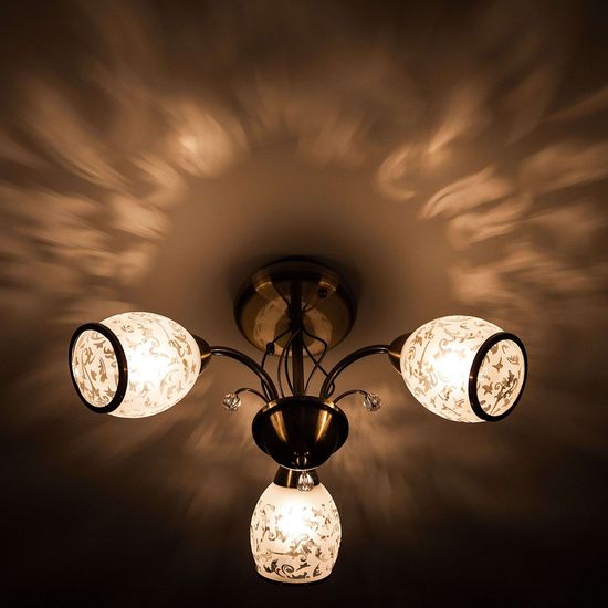 30026/3 / потолочный светильник /   античная бронза