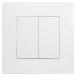 Выключатель 2х-клавишный 10А 250В белый ETIKA Legrand