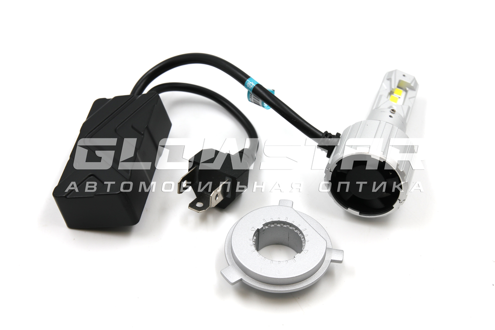Светодиодные лампы H4 Sariti P7 с вентилятором, 12V, 70W, 5500K, CUstomizet 3570 (комплект, 2шт)