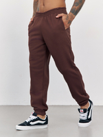 Брюки мужские с начесом "jogger fleece" (коричневый)