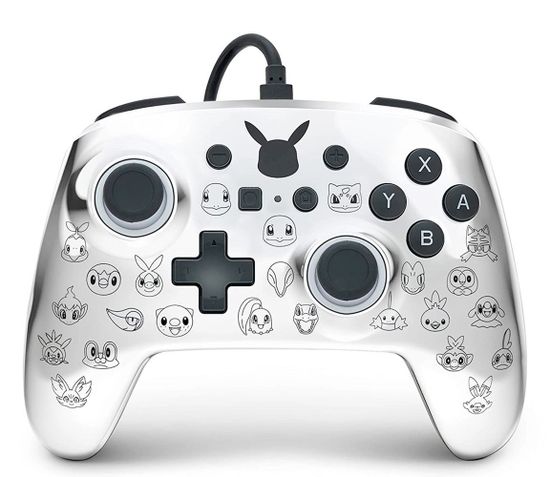 Геймпад проводной PowerA Wired Controller для Nintendo Switch (Pikachu Black & Silver)