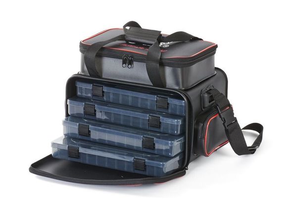 Сумка рыболовная с коробками Lucky John EVA 380х250х300 два отделения