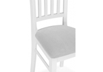 Стул деревянный Woodville Фрезино с проножкой серый велюр, белый