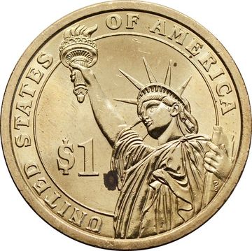 1 доллар (dollar) 2007 P США «Президент США - Джордж Вашингтон (1789-1797)», точки, не правильное хранение