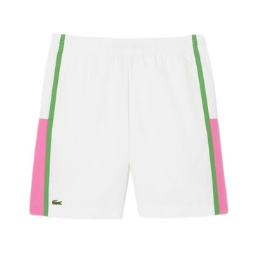 Теннисные шорты Lacoste Sport Colourblock Panels Lightweight - white/fushia pink/billiard green