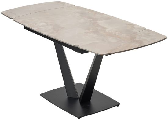 Стол ALATRI 120 GLOSS AMBER JADE SOLID CERAMIC / BLACK