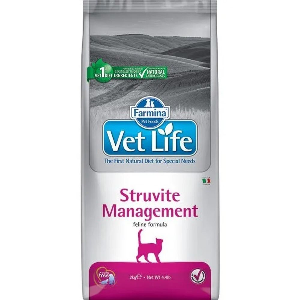 Сухой корм FARMINA Vet Life Struvite Management для кошек при рецидивах МКБ - 10 кг