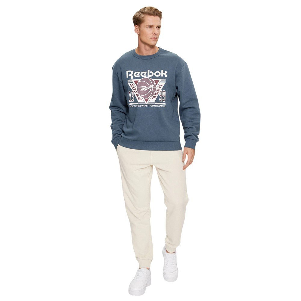 Баскетбольная толстовка Reebok Basketball Regular Fit Blue Sweatshirt
