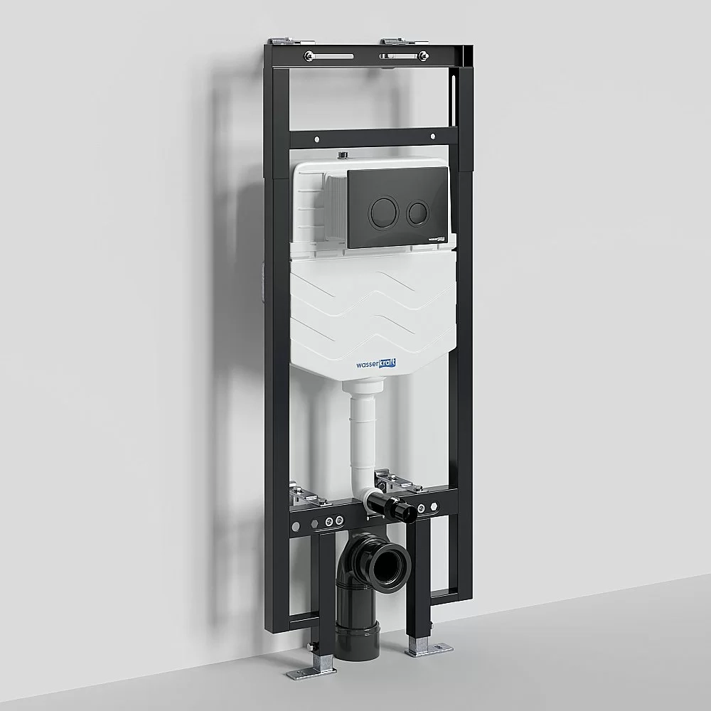 Инсталляция для унитаза WasserKraft Dinkel 58TLT.010.ME.MB01 с черной матовой кнопкой