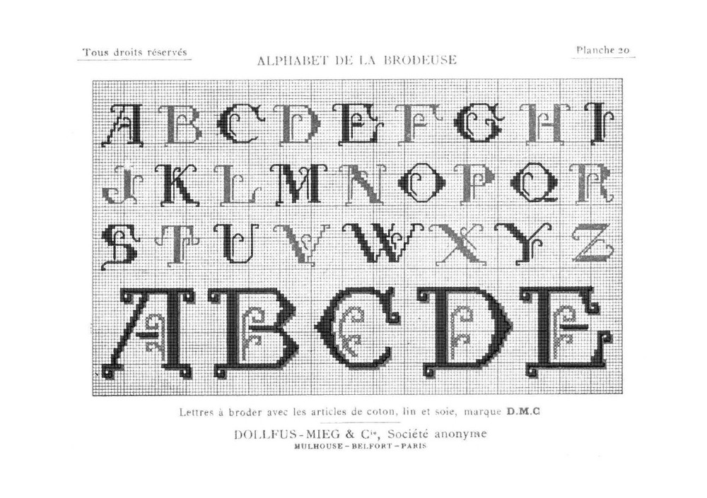 Alphabet de La Brodeuse | G. Dubois