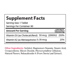 Junior D3 & K2 90 chewable tablets Zahler