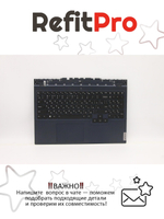 Верхняя панель с клавиатурой (топкейс) для ноутбука Lenovo Legion 5-15ITH6. раскладка - русская, с подсветкой, синяя (5CB1D12347), оригинал
