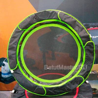 Каркасный батут, диаметр 3,3 фт, черно-зеленый
