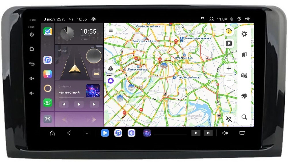 Магнитола для Mercedes-Benz GL (X164), ML (W164) 2005-2012 - Kuberg QLed, Android 13, TS20, CarPlay, SIM-слот