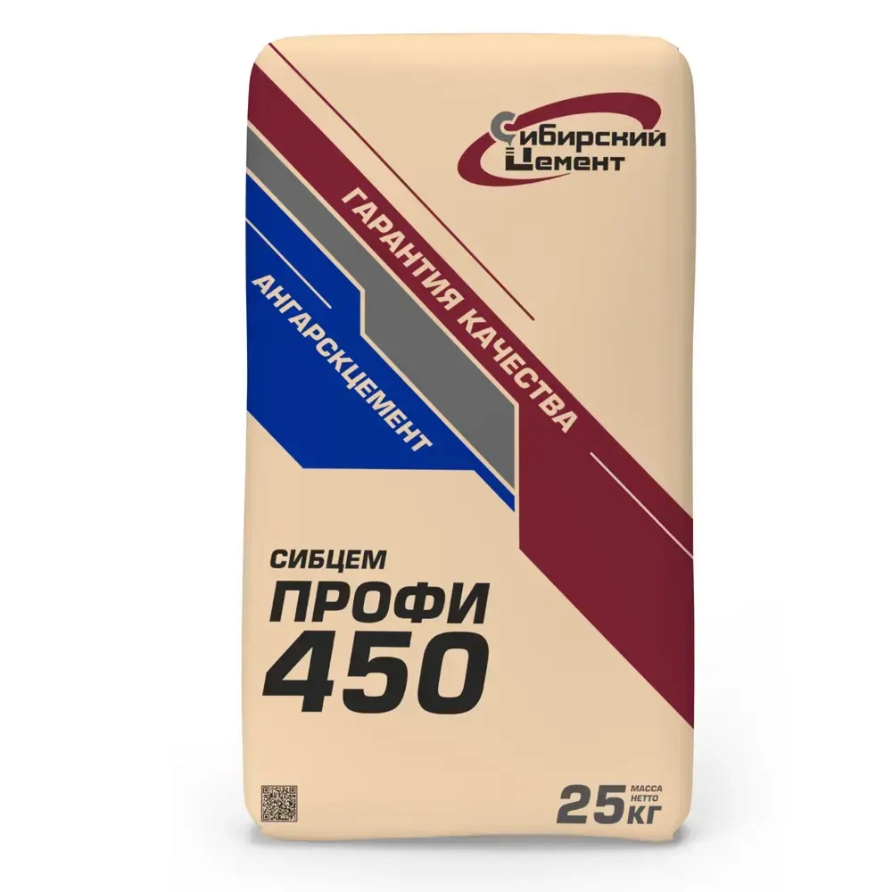 Цемент Ангарскцемент M400 ЦЕМ II А-Г 32.5 Б 25 кг