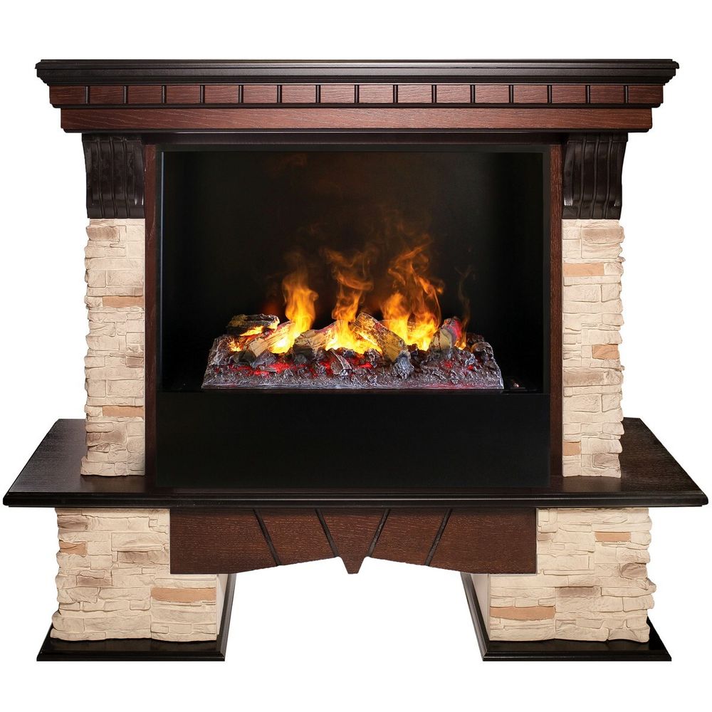 Электрокамин RealFlame Rockland AO античный дуб с очагом 3D Cassette 630