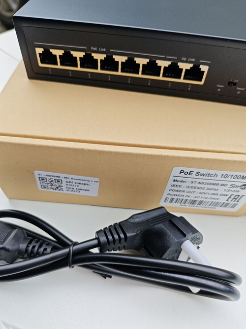 ST-NS206MB-MD Коммутатор POE 6 PoE портов и 2 Uplink порта