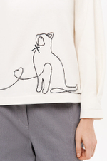 23423 Свитшот женский (молочный)