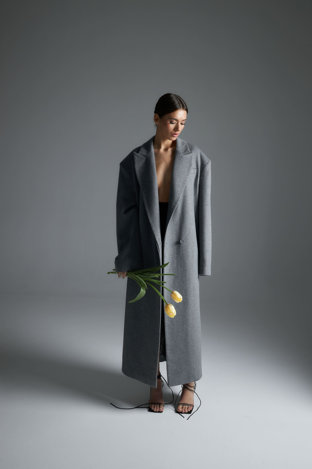 COAT#1 GREY серый