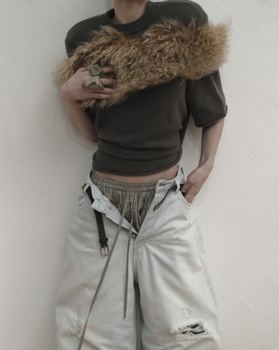 Ремень из искуcственного меха