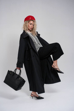 Легкий двубортный тренч oversize