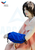 Чехол с открытой кистью на аппарат Илизарова. Ткань флис. Цвет изделия - василёк, молния черная. Размер PPO-7