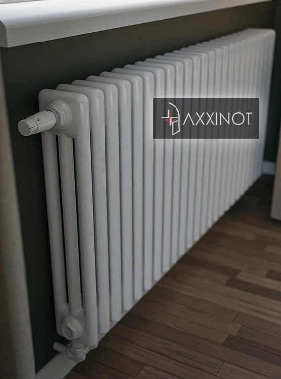 Axxinot Sentir 3050 - трехтрубный трубчатый радиатор высотой 500 мм, нижнее подключение с термовентилем