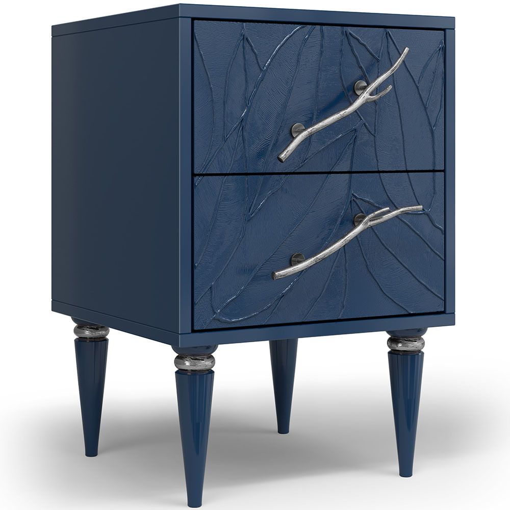 Тумба Арт Колор leaves Классик Сильвер Королевский синий