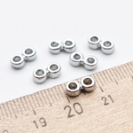 Коннектор-разделитель на 2 нити, цвет серебро, размер 9*2,5 мм, цена за 1 шт