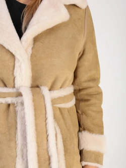 Дубленка зимняя натуральная длинная и теплая