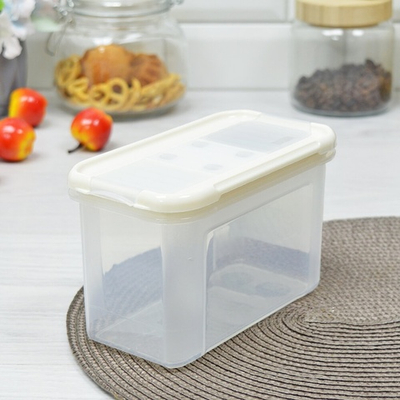 Емкость для сыпучих продуктов 0,75л "Modena" (светло-бежевый)