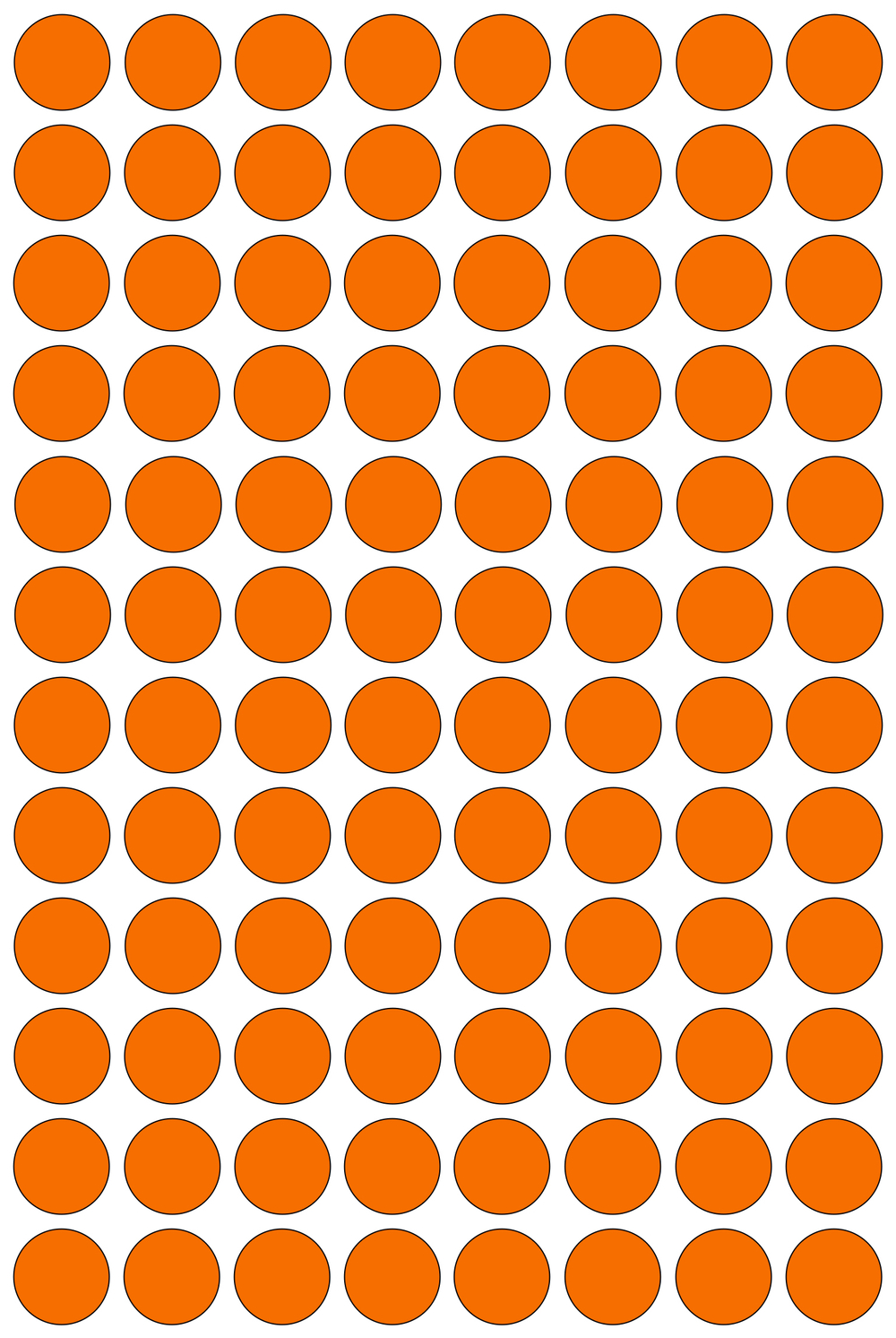 Виниловые наклейки для упаковки и маркировки Policomprint M3, 14 мм. 96 шт.