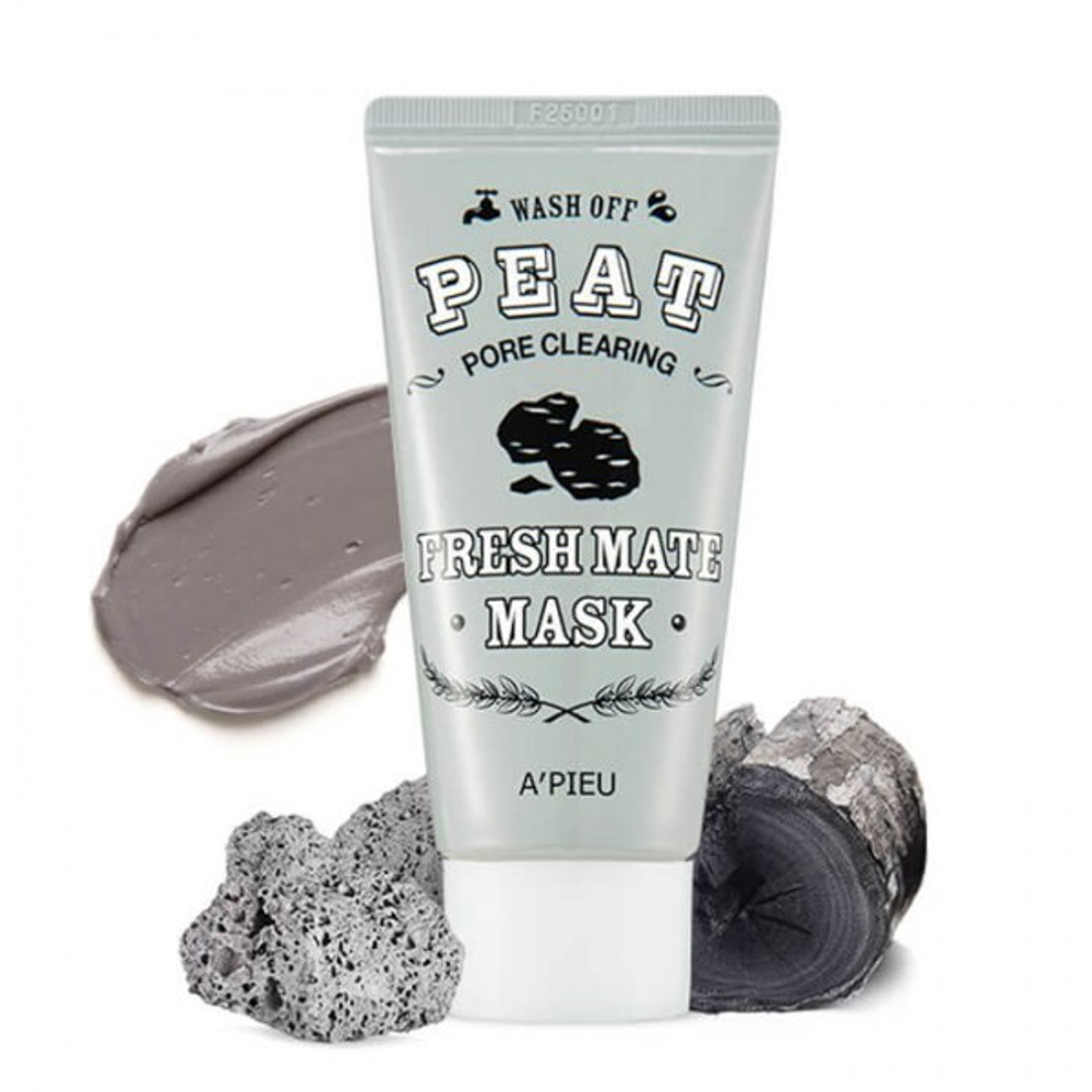 A'PIEU Маска для лица FRESH MATE MASK очищающая, с экстрактом торфа и древесным углем, 50 мл