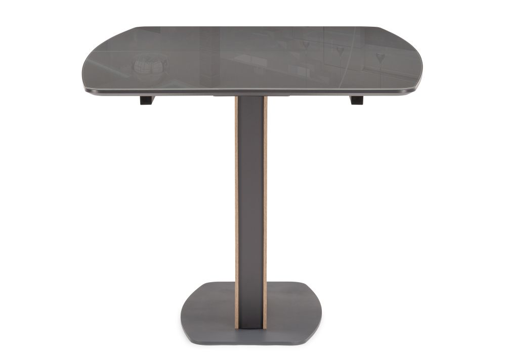 Стол на тумбе Теон 160(200)х90х76 графит / дуб галифакс