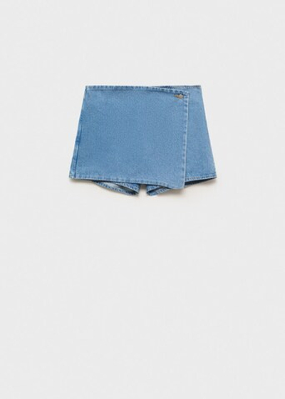 Джинсовая юбка-брюки на запахе