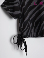 Футболка для девочки с принтом зебра