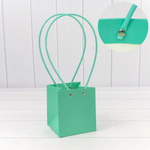 Пакет подарочный 13х11.5х11.5см Ваза для цветов (Тиффани)