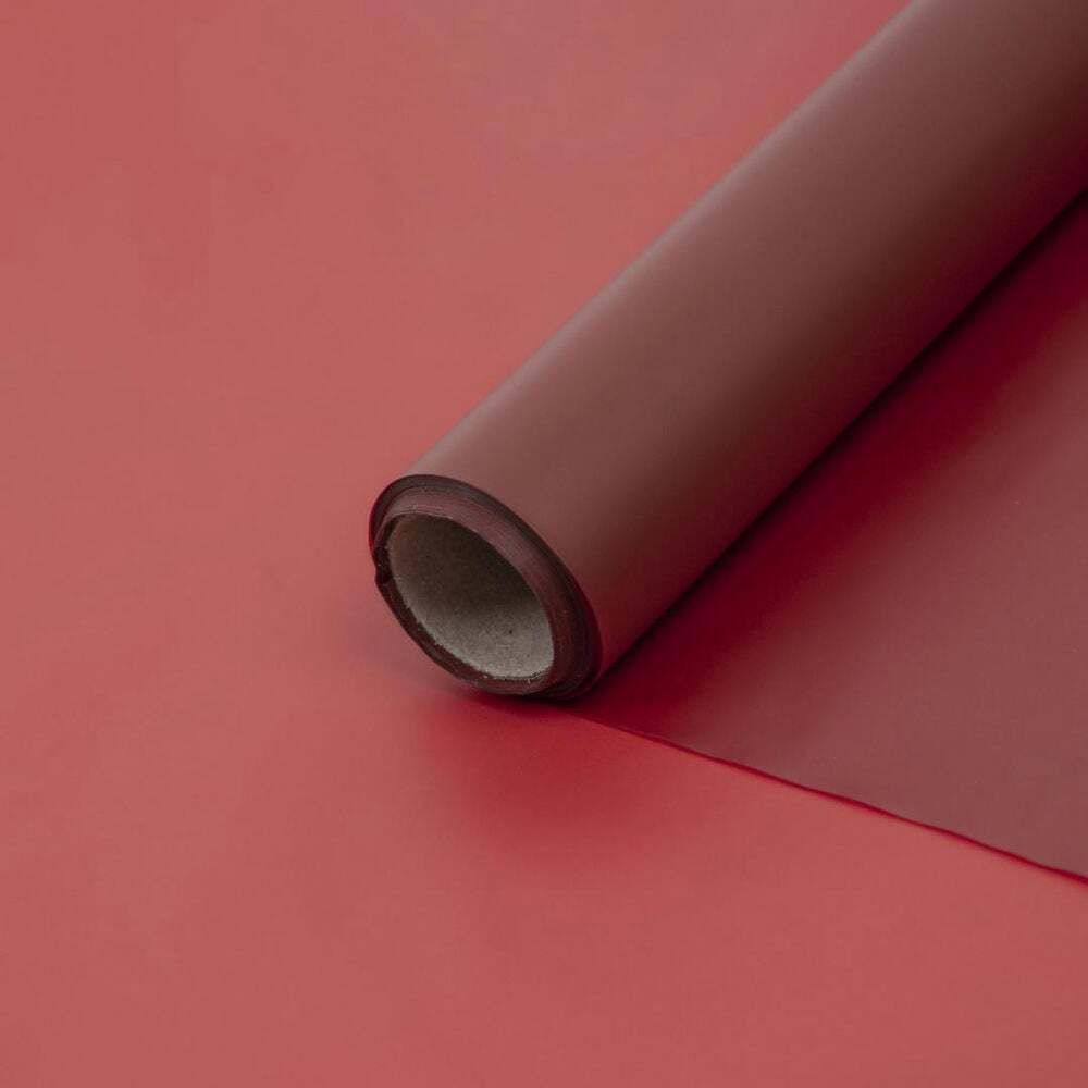 Пленка пудровая однотонная 50см*10м БОРДО