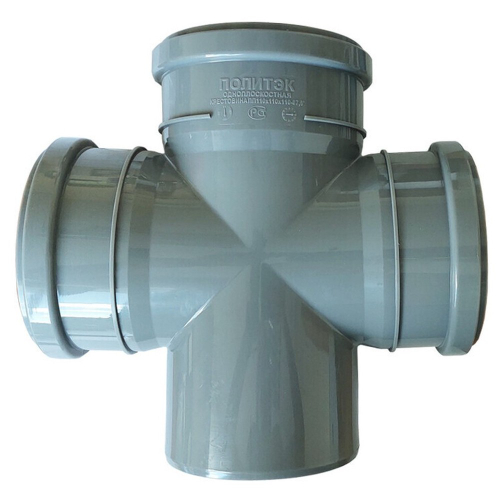 Крестовина Политэк Пайп одноплоскостная 110х110х110/87,5гр. ВК (20)